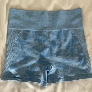 Blue workout spandex